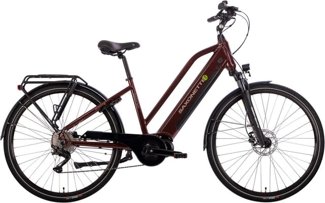 SAXONETTE Premium Sport E-Trekkingbike UNISEX 10 Gang Federgabel, Mittelmotor