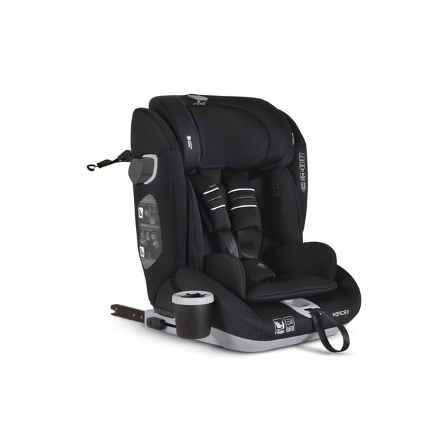 Cangaroo Kindersitz Force i-Size (76-150cm) Isofix, Getränkehalter, Top Tether schwarz