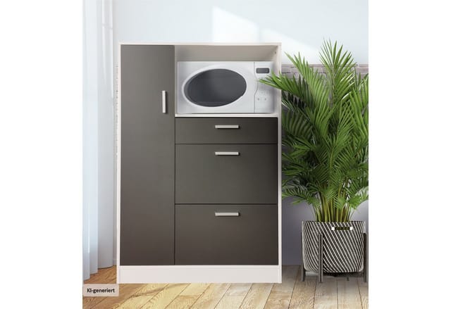 HTI-Living Küchenschrank Weiß-Grau Blanca L