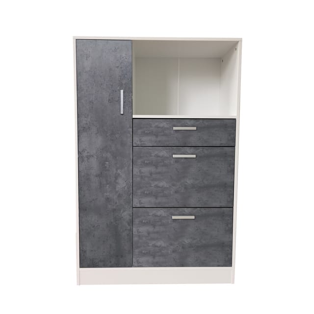 HTI-Living Küchenschrank Weiß-Beton Blanca L