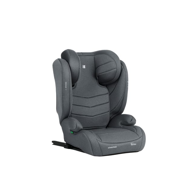 Kikkaboo Kindersitz i-Stand i-Size (100 - 150 cm) Gruppe 2/3 verstellbar Isofix dunkelgrau