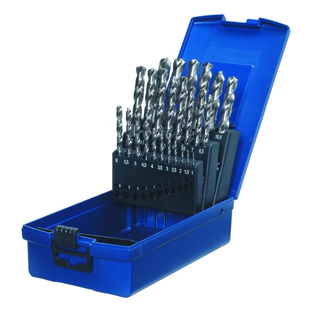 kwb HSS-G Metallbohrer-Satz 25-teilig / Universal-Bohrer Set 1 - 13 mm, HSS 'Bohrer-Set, für Metall, Stahl, Eisen u. v. m., für alle handelsüblichen Bohrmaschinen, Akku-Schrauber, Silver-Star Serie
