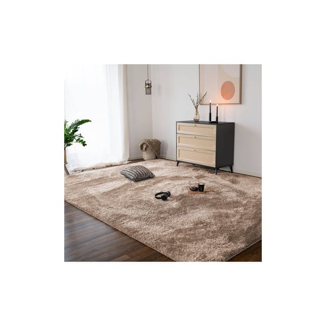 HOME DELUXE Hochflor Teppich SOFI 110x60 cm, Versch. Ausführungen - braun