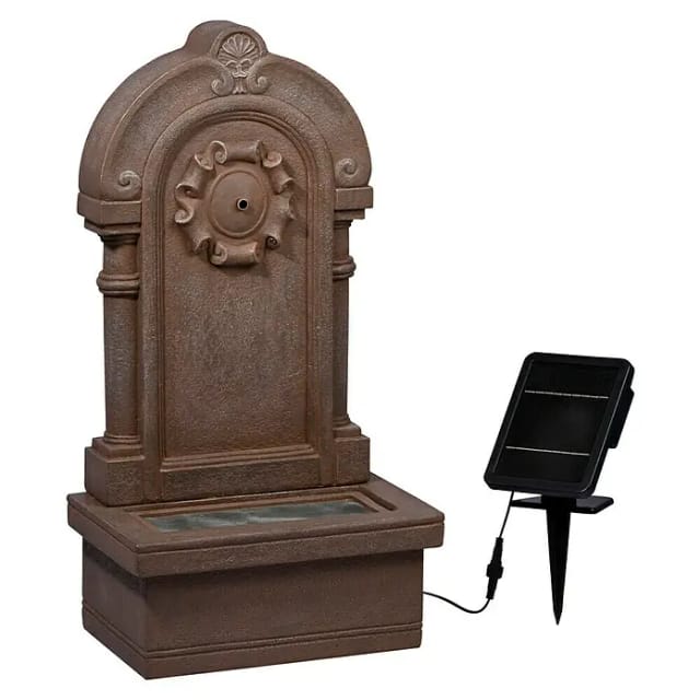 dobar Gartenbrunnen „Poseidon“ mit Solar-Panel Wasserspiel Brunnen