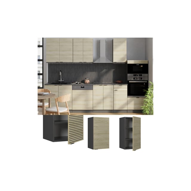 Vicco Hängeschrank Fame-Line Anthrazit Eiche gefräst 40 cm