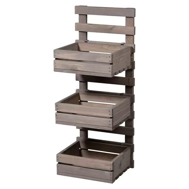 dobar 3-stufiges Wandregal, Grau