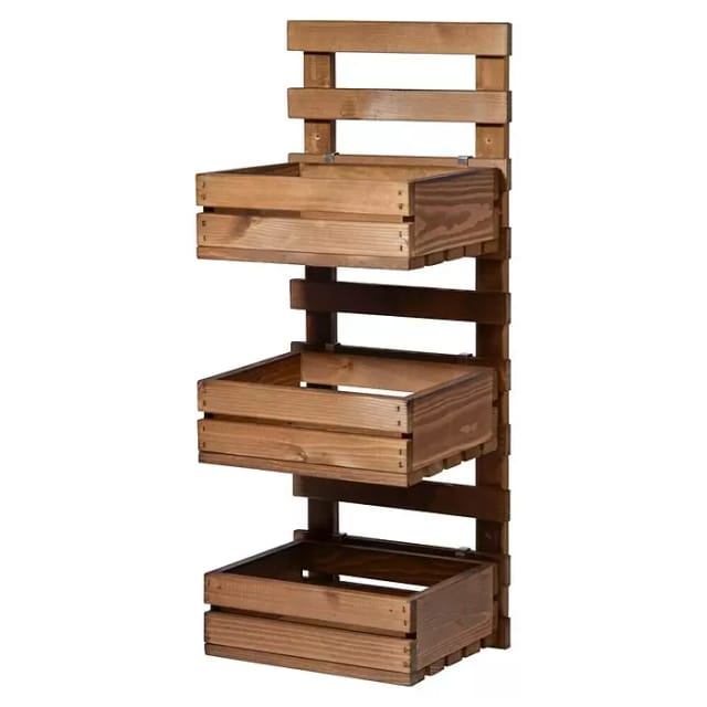 dobar 3-stufiges Wandregal, Braun