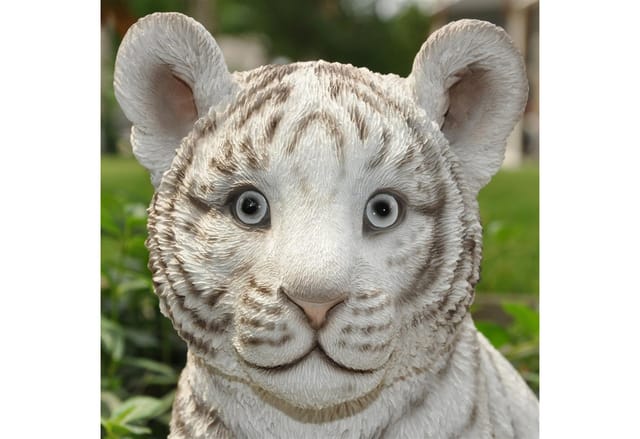 Dazikemo Dekofigur Gartenfigur weißer Tiger