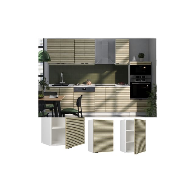 Vicco Hängeschrank Fame-Line Weiß Eiche gefräst 50 cm
