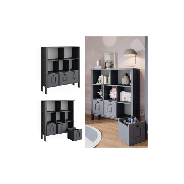 Vitalispa Kinderregal Ajaton Grau 103,6 x 113,4 cm
