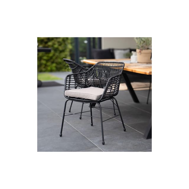 HOME DELUXE Gartenstuhl inkl. Sitzkissen TARA 2er Set