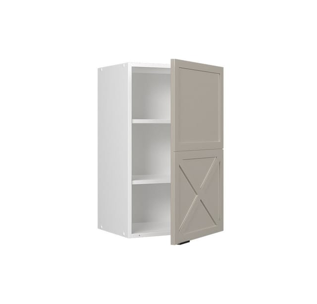 Vicco Hängeschrank Fame-Line Weiß Grau-Beige gerahmt 45 cm