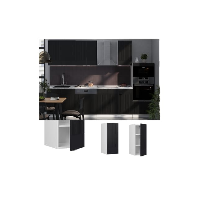 Vicco Hängeschrank Fame-Line Weiß Schwarz gestreift 30 cm