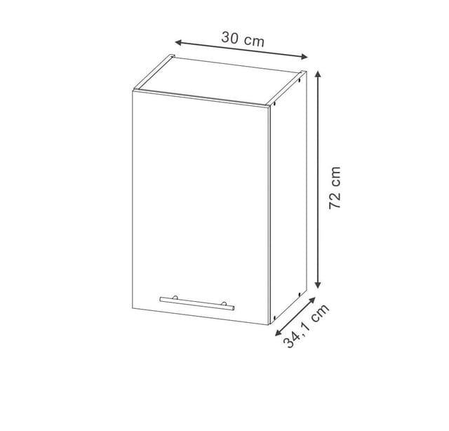 Vicco Hängeschrank Fame-Line Weiß Grau-Beige gerahmt 30 cm