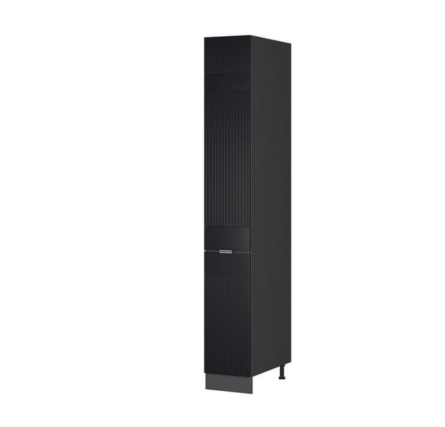 Vicco Apothekerhochschrank Fame-Line Anthrazit Schwarz gestreift 30 cm