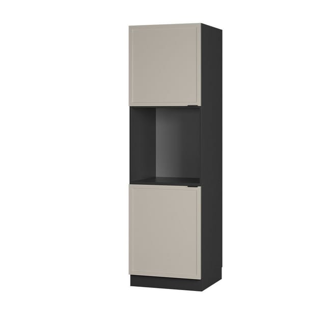 Vicco Vorratsschrank Fame-Line Anthrazit Grau-Beige gerahmt 60 cm 2 Türen