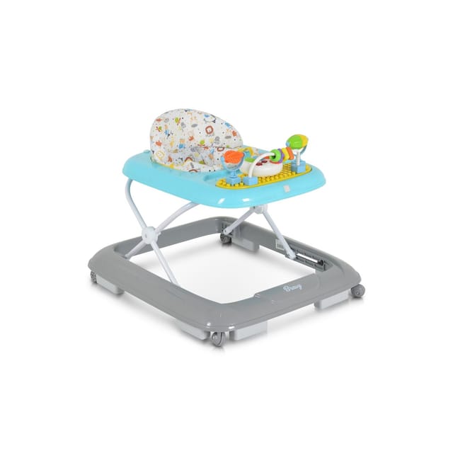 Moni Lauflernhilfe Bravy mit Spielcenter, klappbar, Spielbrett, Musik, Stopper blau