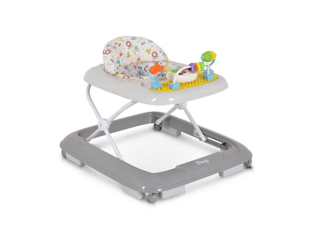 Moni Lauflernhilfe Bravy mit Spielcenter, klappbar, Spielbrett, Musik, Stopper grau
