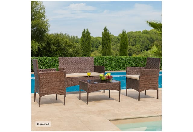 HTI-Living Gartenmöbel 4-teiliges Set Maceira