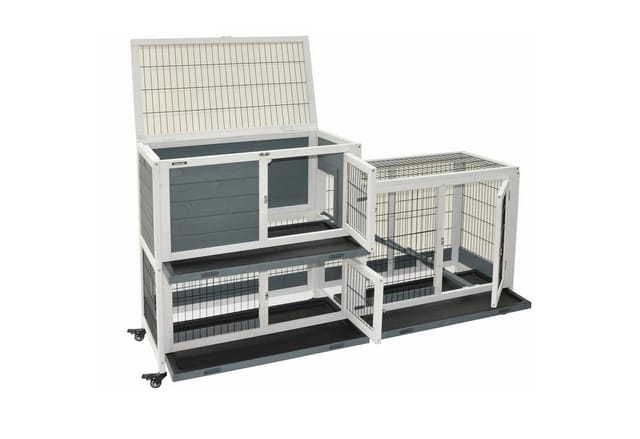 Nanook Indoor Kleintierstall Leo 146 x 89 cm grau