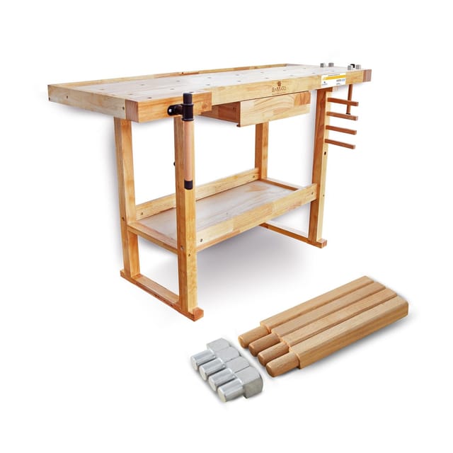 BAMATO Hobelbank WORK-1520 aus Massivholz