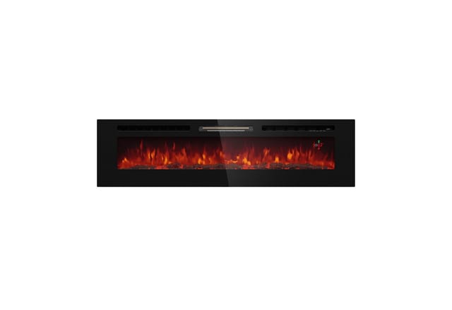 Galeras 178 Elektrischer Wandkamin 1800W LED Schwarz 178 x 47 x 13 cm