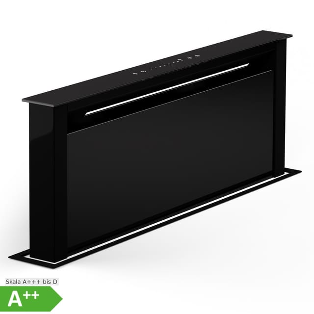 Royal Flush Eco 75 Dunstabzugshaube 75 cm 604.1 m³/h EEK A++ Schwarz Schwarz