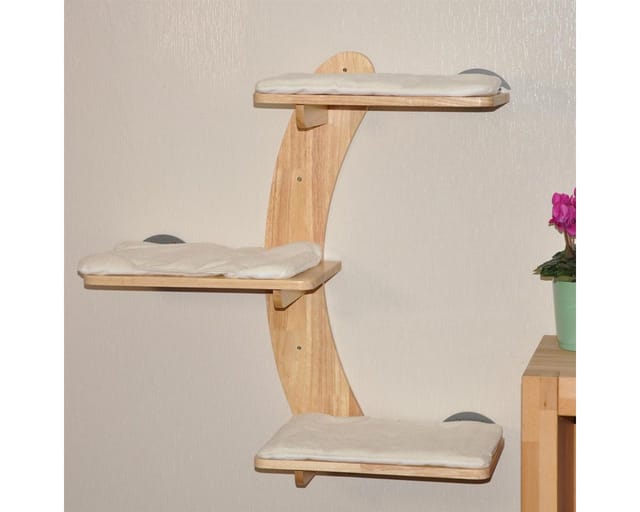 Nanook Katzen Kletterwand 3-stufig Wandkratzbaum