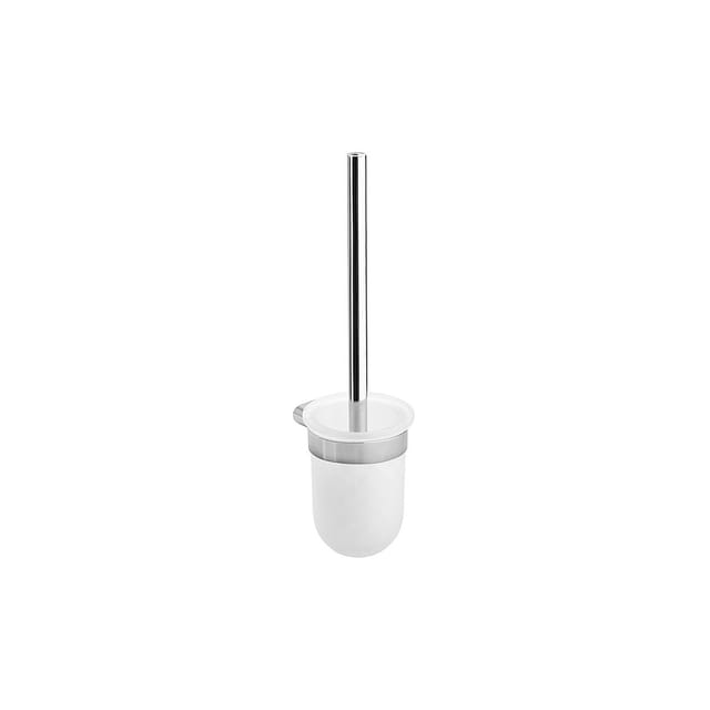 Brillantbad BORGANIC WC-Bürstengarnitur Edelstahl poliert Milchglas 95x360x123 mm für Bad & WC >> zum Bohren