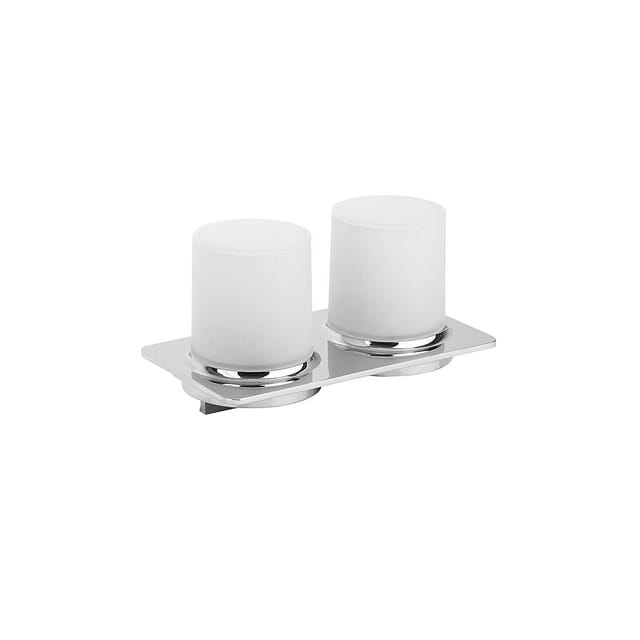 Brillantbad BORGANIC Seifenspender doppelt Chrom poliert Kunststoff 200x115x100 mm, 200 ml für Bad & Küche >> zum Bohren