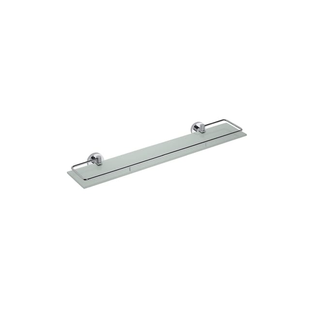 Brillantbad BOMEGA Glasablage Messing Chrom poliert Milchglas 600x55x130 mm für Bad & Küche >> zum Bohren