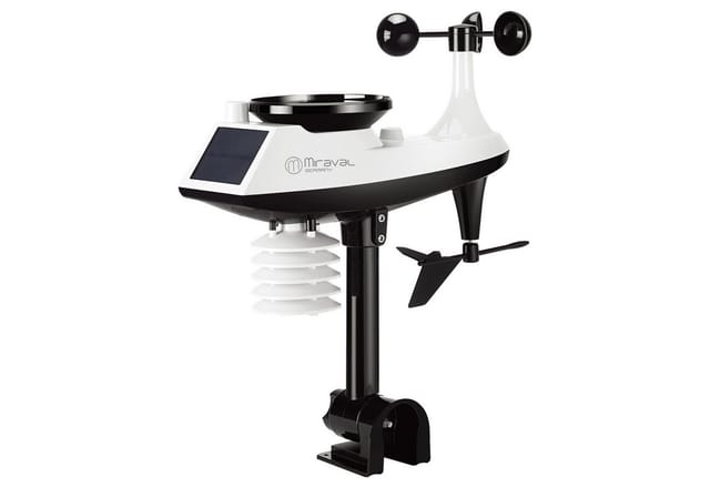 Miraval Miraval Profi Funk-Wetterstation mit Wetterhahn Hygrometer Windgeschwindigkeit Temperatur