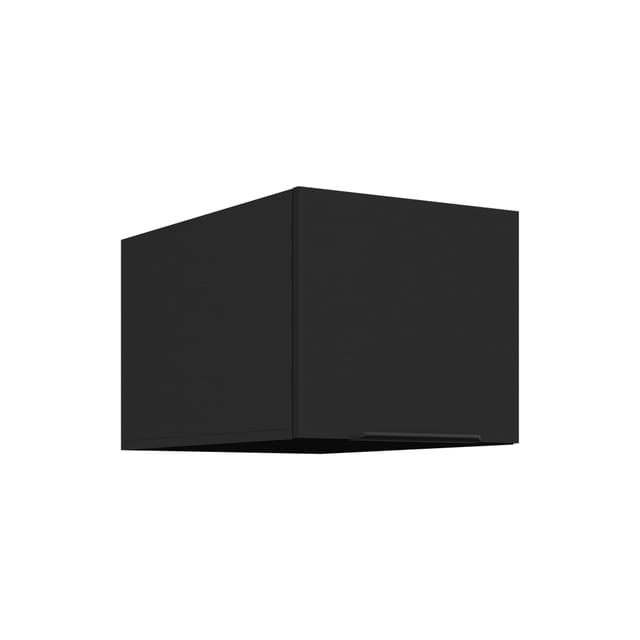 Aufsatzschrank Hochschrank 40 cm SIENA Schwarz Küchenzeile Küchenblock Küche