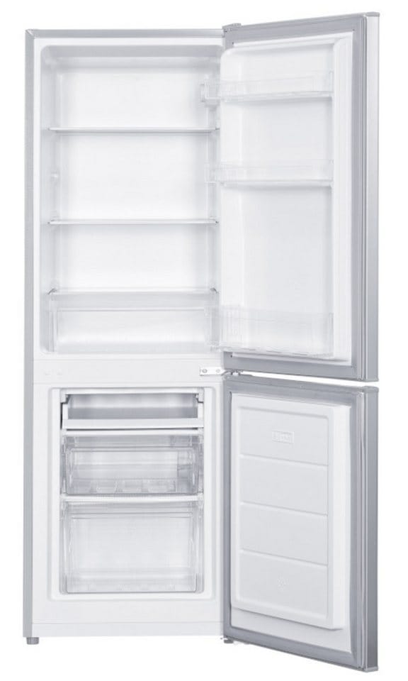 PKM Kühlgefrierkombination KG230KHEIX 173L Inox silber Kühlschrank LED