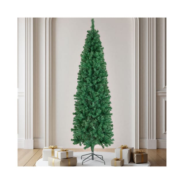 tectake® Weihnachtsbaum, verschiedene Größen, künstlich in Grün, mit dichten Nadeln, formbar mit viel Volumen, pulverbeschichteter Metallständer mit Kunststoffkappen