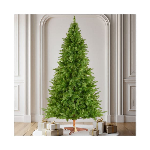 tectake® Weihnachtsbaum , verschiedene Größen, künstlich in Grün, PVC- und Spritzgussnadeln, formbar mit viel Volumen, klappbarer Baumständer aus Holz