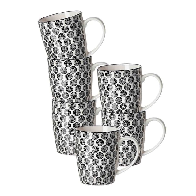 Ritzenhoff & Breker Henkelbecher Takeo Circles 350 ml 6er Set