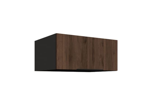 Aufsatzschrank Hochschrank 80 cm Küche MONZA Okapi Nußbaum Küchenzeile