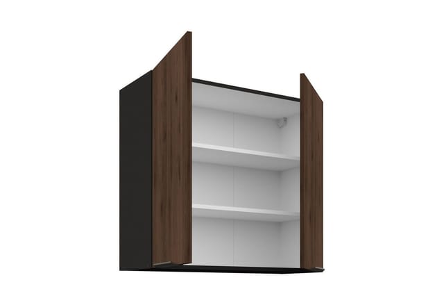 Küchen Hängeschrank 80 cm Küche MONZA Okapi Nußbaum Küchenzeile Küchenblock