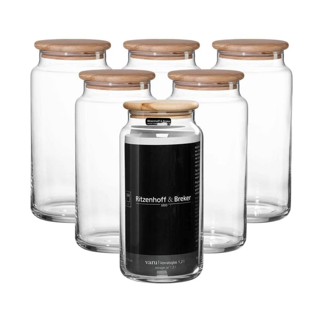 Ritzenhoff & Breker Vorratsgläser Varu 1,2 l 6er Set