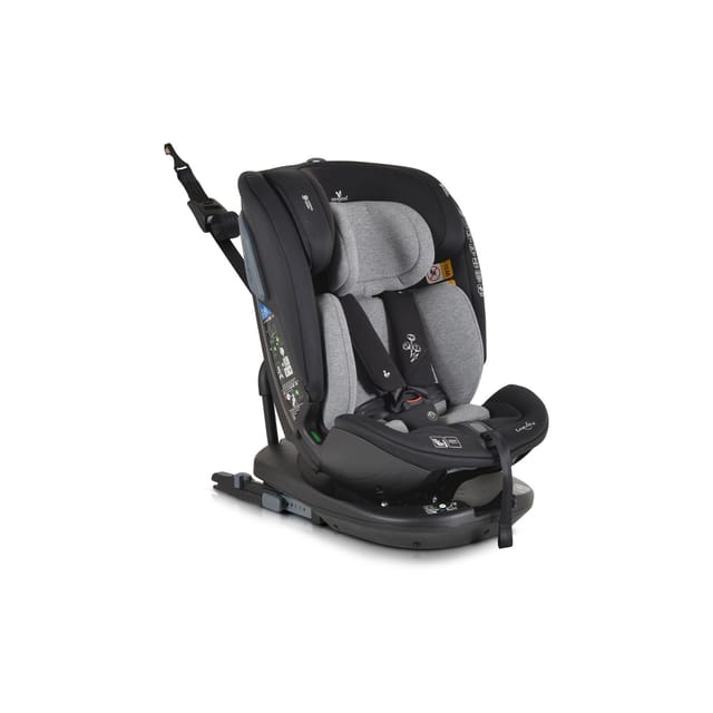 Cangaroo Kindersitz Gravity i-Size (40-150cm) Sitz drehbar, Kopfstütze, Isofix grau