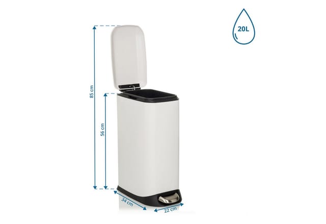 hjh OFFICE Mülleimer CLEAN SLIM Stahl