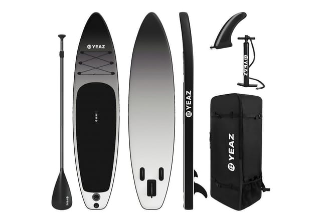 YEAZ SUP Board und Kit BLACK SANDS BEACH - EXOTRACE PRO - SET