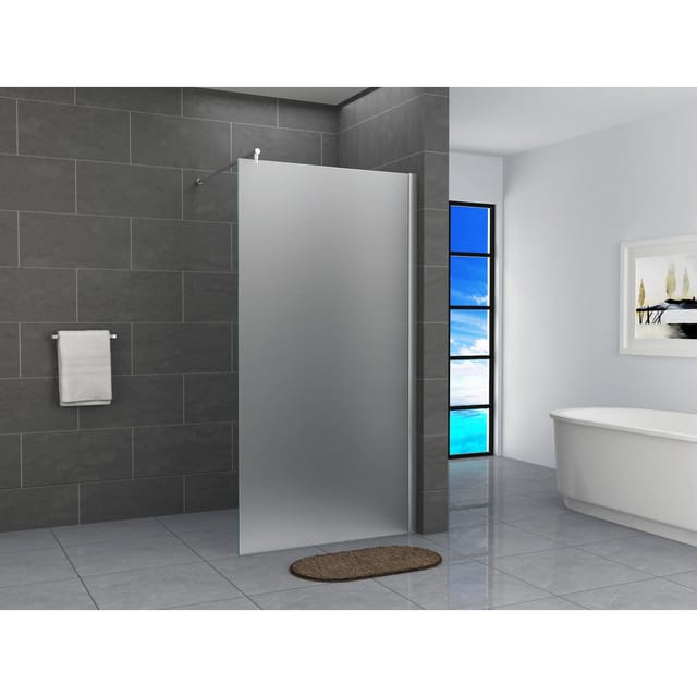 Fa-Bausysteme Walk-In Glas Dusche Vollsatiniert 100 cm