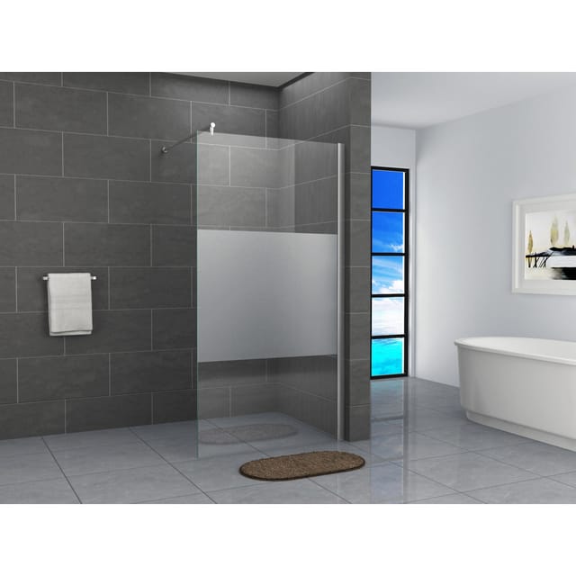 Fa-Bausysteme Walk-In Glas Dusche Teilsatiniert 110 cm