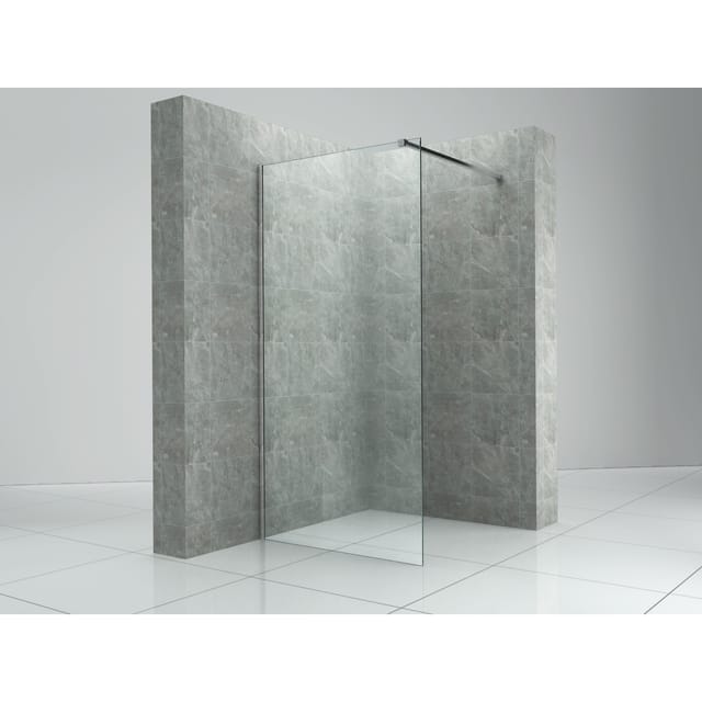 Fa-Bausysteme Walk-In Glasdusche Klarglas Halterung: Chrome 500 mm