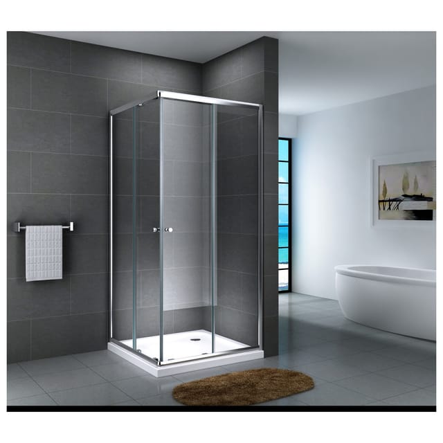 Fa-Bausysteme Glasdusche Werra Klarglas 100 x 100 cm ohne Wanne
