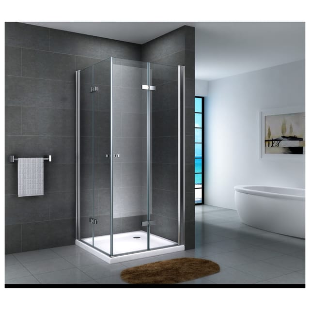 Fa-Bausysteme Glasdusche Lahn Klarglas 100 x 100 cm ohne Wanne
