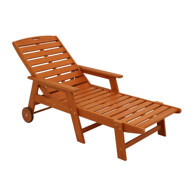 DEGAMO Rollenliege BARDOLINO, Eukalyptus geölt, FSC®-zertifiziert