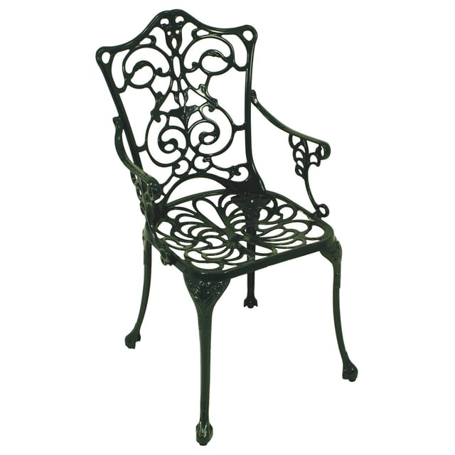DEGAMO Gartensessel im Jugendstil Design, dunkelgrün
